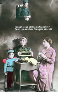 Patriotische Postkarte aus dem Ersten Weltkrieg