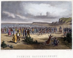 Erstes Treffen der Vendéer - Gravur von French School