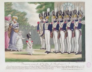 Erste Waffen des Herzogs von Bordeaux, in Bagatelle, 29. September 1822, 1822 von French School