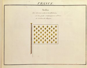 Flagge eines Prinzen der königlichen Familie, aus Pavillons des Puissances Maritimes