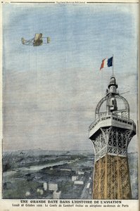 Flug des Grafen von Lambert über Paris am 18. Oktober von French School