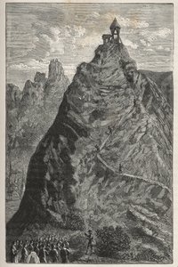 Florin Perier führt das Experiment von Torricelli auf dem Gipfel des Puy de Dôme durch, 19. September von French School