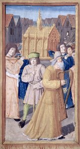 David und die Bundeslade, aus Heures a lUsage de Rome von French School