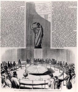 Foucaults Pendel im Pantheon in Paris, um 1852 von French School