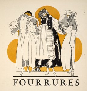 Fourrures aus Gazette de Bon Ton, veröffentlicht 1920 von French School