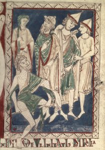 Fr.15307 f.1v Hiob kratzt seine Wunden