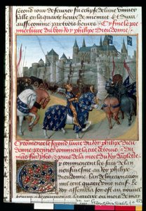 Einnahme von Tours durch Philippe Auguste (1165-1223), König von Frankreich im Jahr 1202
