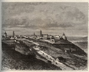 Frankreich, Champagne-Ardenne, Haute-Marne (52), Langres - Gravur in „La France illustrée: Geographie, Geschichte, statistische Verwaltung“ von V.-A. Malt-Brown. 1884