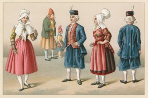Frankreich Kostüm des 19. Jahrhunderts von French School