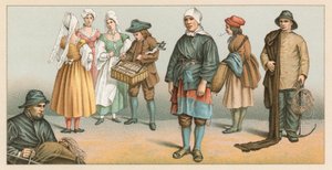 Frankreich XIX. Jahrhundert Kostüm von French School