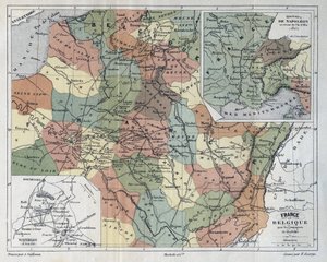 Frankreich und Belgien für die Kampagne von 1814-1815 - Gravur in „Histoire de France“ von Victor Duruy (1811-1894) - 1882 von French School