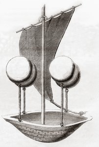 Francesco Lana de Terzis Flugbootkonzept um 1670, aus 