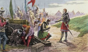 Franz I., Waffenkavalier von Bayard, in Marignan - Illustration 19. Jahrhundert.
