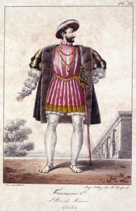 Franz I., König von Frankreich, geboren in Cognac 1494 und gestorben in Rambouillet 1547. von French School