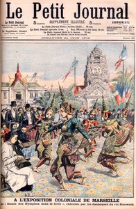 Französische Kolonialausstellung in Marseille - Illustration für Le Petit Journal, 24. Juni 1906 (Gravur) von French School