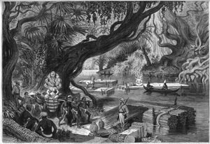 Französische Delaporte-Mission zu den Ruinen von Angkor, Kambodscha