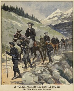 Französischer Präsident Felix Faure in den Alpen, 1897 von French School