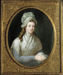 Porträt von Charlotte Corday (1768-1793). Anonymes französisches Gemälde von French School