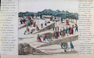 Französische Revolution: die Arbeiter des Marsfelds 1789 in Paris. Paris, Musée Carnavalet von French School