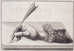 Französische Kalligraphie: „L
