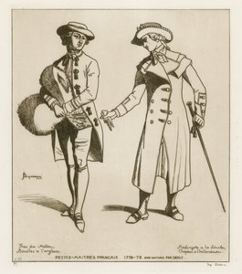 Französische Dandies, 1778-79 von French School