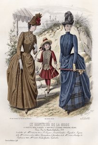 Französische Modeplatte, späte 19. Jahrhundert von French School