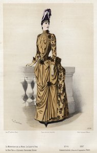 Französische Modeplatte, späte 19. Jahrhundert von French School