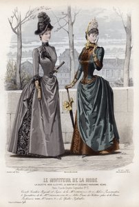 Französische Modeplatte, späte 19. Jahrhundert von French School
