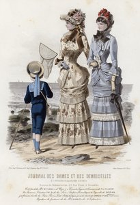 Französische Modeplatte, späte 19. Jahrhundert von French School