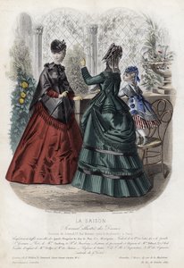 Französische Modeplatte, späte 19. Jahrhundert von French School