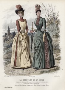 Französische Modeplatte, späte 19. Jahrhundert von French School