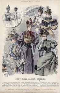 Französische Modeplatte, späte 19. Jahrhundert von French School