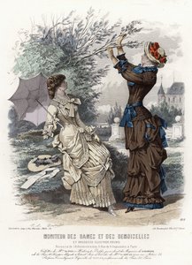 Französische Modeplatte, späte 19. Jahrhundert von French School