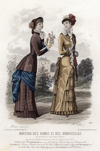 Französische Modeplatte, späte 19. Jahrhundert von French School