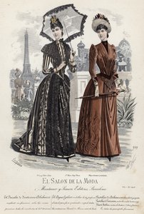 Französische Modeplatte, späte 19. Jahrhundert von French School