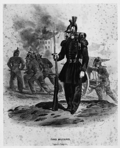 Französische Feuerwehrleute um 1860 von French School
