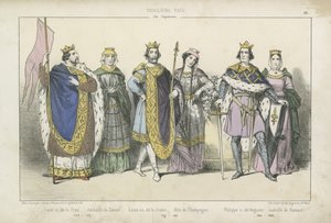 Französische Könige und Königinnen des 12. und 13. Jahrhunderts von French School