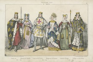 Französische Könige und Königinnen des 13. Jahrhunderts von French School