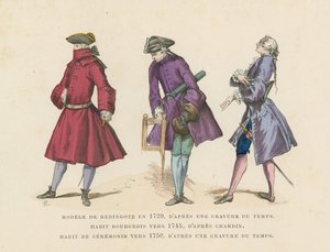Französische Herrenmode, 18. Jahrhundert von French School