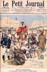 Französische Aufklärungsexpedition in Südmarokko Illustration für Le Petit Journal, Dezember 1906.