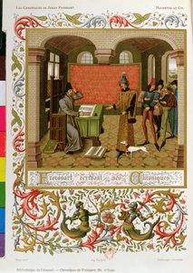 Froissart schreibt seine Chroniken (Faksimile von Ms. 5190)