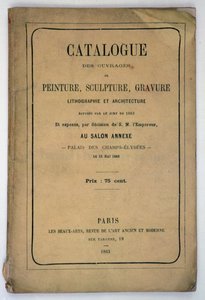 Vorderseite des Katalogs für den Salon des Refuses, 1863