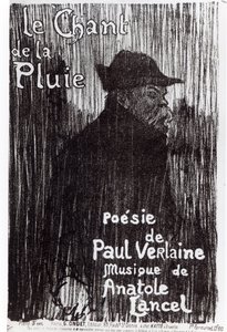 Titelblatt der Partitur Le Chant de la pluie, nach einem Gedicht von Paul Verlaine, 1844 von French School