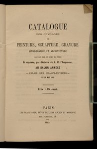 Frontispiz für den Katalog des Salon des Refuses, 1863 von French School