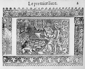 Frontispiz zum ersten Buch von Utopia von Thomas More (1478-1535)