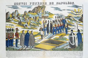 Trauerzug von Napoleon-le-Grand Bonaparte (1769-1821) auf der Insel Sainte-Helene. Bild von Epinal