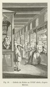 Galerie des Palastes im 18. Jahrhundert, nach Moreau von French School