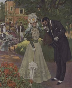 Gartenparty. Illustration vom Titelblatt des Le Figaro Illustré, April 1897 von French School