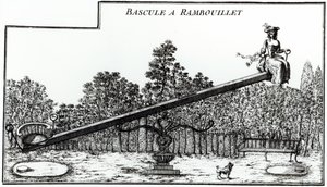 Gartenschaukel in Rambouillet, aus Details des Nouveaux Jardins a la Mode von George Louis le Rouge, veröffentlicht 1775-78 von French School