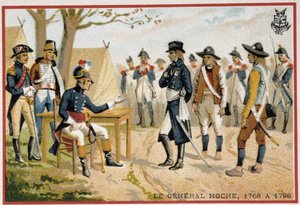 General Hoche vor den Vendéern im Jahr 1795 (Befriedung der Vendée) von French School